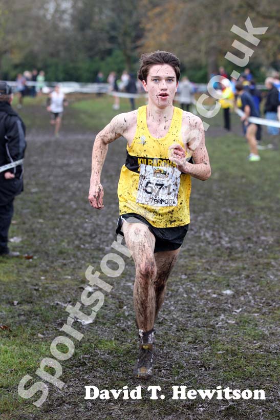 Euan Gillham finishing 2nd in the under-17s  2012 McCain Liverpool Cross Challenge.